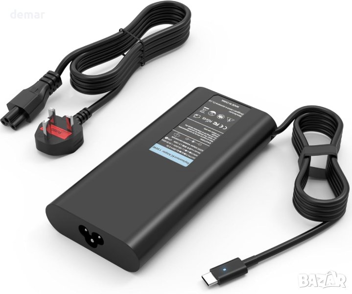 Захранващ адаптер за Dell - 130W, USB C (за английски контакт), снимка 1