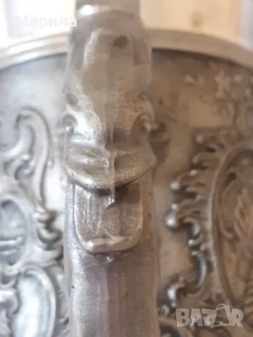 Халба от калай, 600 мл.,18,5 см, Antik * Vintage #49, снимка 8 - Антикварни и старинни предмети - 47984964