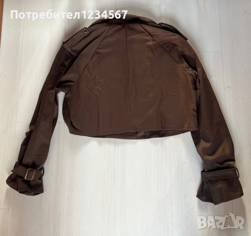 Нов къс тренчкот в кафяво, снимка 3 - Якета - 51881536