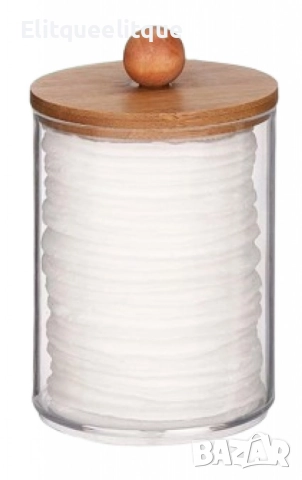 Стилен прозрачен контейнер за съхранение с бамбуков капак, снимка 6 - Други стоки за дома - 52217909