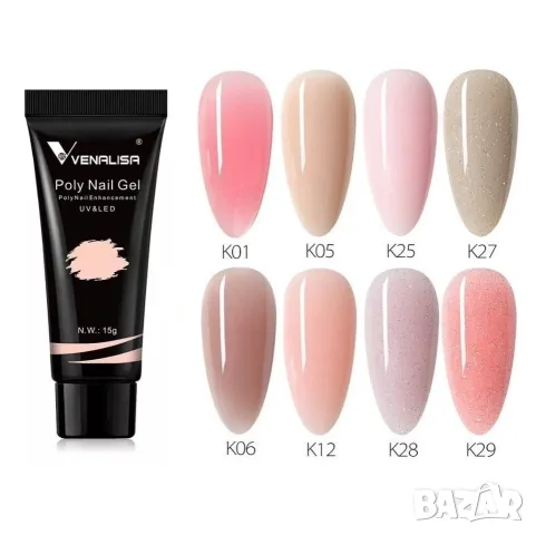 Venalisa PolyGel 15ml полигел термо , брокат , конфети , холограм
