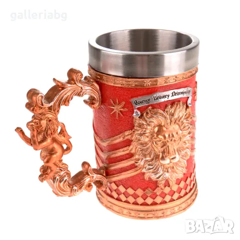 Gryffindor чаша с метална вложка – декоративна халба в стил Хари Потър, снимка 2 - Арт сувенири - 48237324