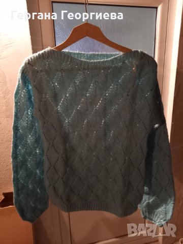 Пуловер ръчно плетиво, снимка 1 - Блузи с дълъг ръкав и пуловери - 34687257