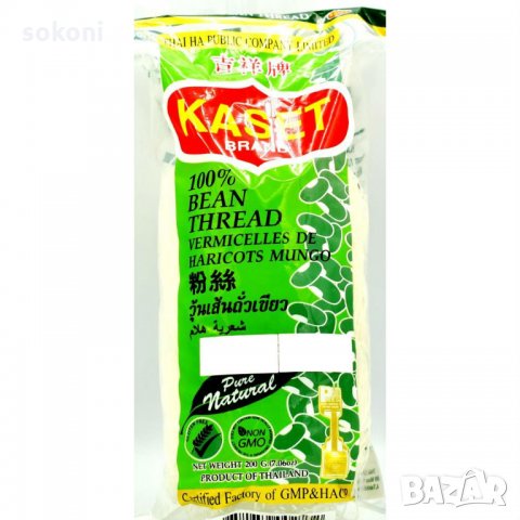 KASET MUNG BEAN THREAD VERMICELLI 40G / Касет Нудъли от Боб Мунг 40гр, снимка 1