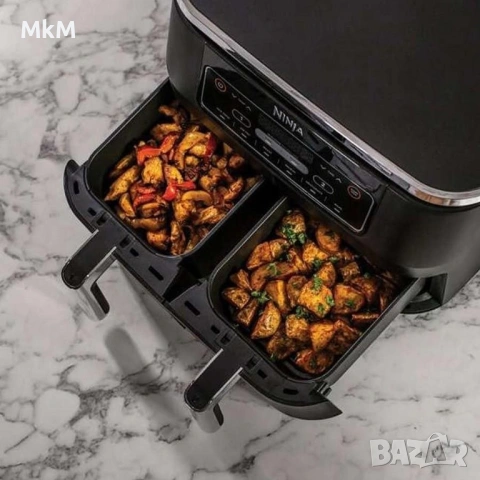 Уред за здравословно готвене NINJA Foodi AF300 DUAL ZONE, снимка 6 - Фритюрници - 53209086