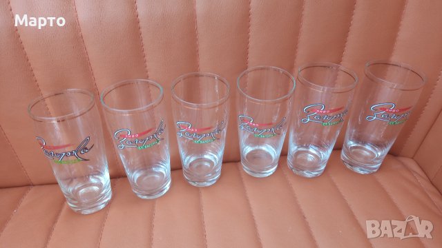 Бирени чаши Загорка, златен кант, 6 бр, снимка 3 - Чаши - 41920588