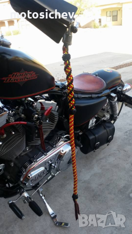 МОТОЦИКЛЕТЕН КОЖЕН КАМШИК С БИЛЯРДНА ТОПКА, снимка 6 - Аксесоари и консумативи - 44666774