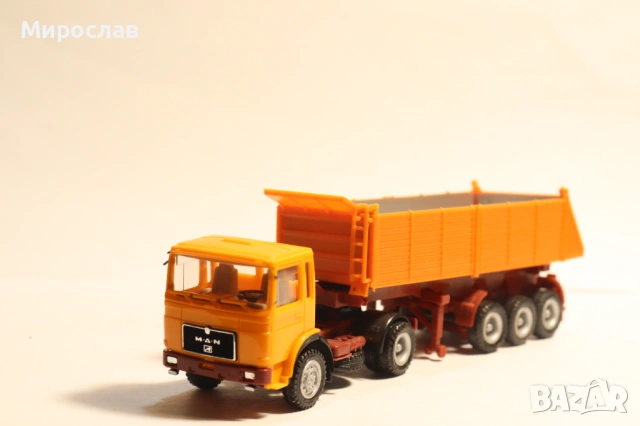 HERPA H0 1/87 MAN САМОСВАЛ ГОНДОЛА КАМИОН МОДЕЛ, снимка 10 - Колекции - 53385627