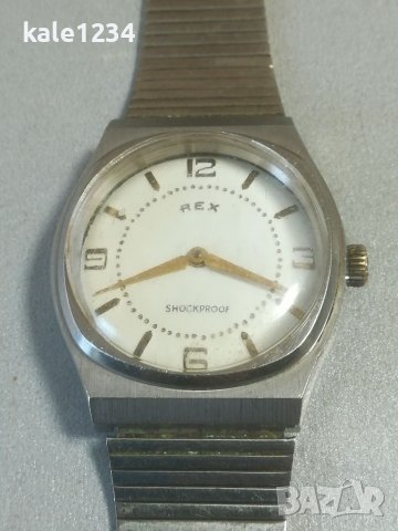 Швейцарски часовник REX. Vintage watch. Swiss made. Механичен. Мъжки часовник. , снимка 2 - Мъжки - 39850371