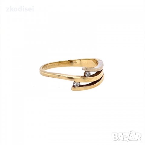 Златен дамски пръстен 2,58гр. размер:54 14кр. проба:585 модел:15560-1, снимка 3 - Пръстени - 40075775