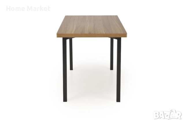 Комплект MILTON маса с 4 стола, натурално/черно   Материал - фурнирована плоскост - меламин , снимка 3 - Маси - 52596059