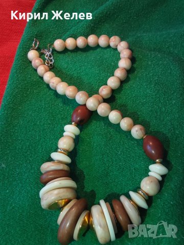 КРАСИВА КАТАЛИНЕНА с ПОЗЛАТЕН БРОНЗ ВИНТИДЖ АРТ ОГЪРЛИЦА КОЛИЕ РЪЧНА ИЗРАБОТКА 15123, снимка 3 - Колиета, медальони, синджири - 41753450