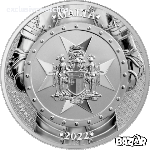 1 oz Малта 5 € Рицари от миналото - рицар на Малта и османски войник .9999 сребърна BU монета 2022, снимка 2 - Нумизматика и бонистика - 44717788