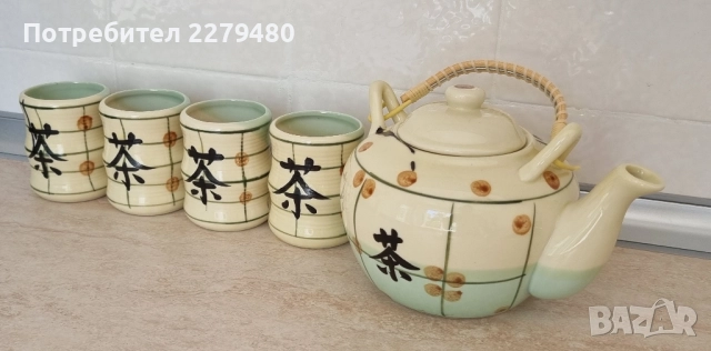  Чаши за чай и чайник, снимка 2 - Сервизи - 51806674