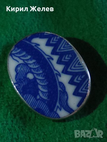 СТАРА СРЕБЪРНА БРОШКА с РЪЧНО РИСУВАН КОСТЕН ПОРЦЕЛАН СРЕБРО 925 МАЙСТОРСКИ БИЖУТЕРИЕН УНИКАТ 25370, снимка 18 - Антикварни и старинни предмети - 34852703