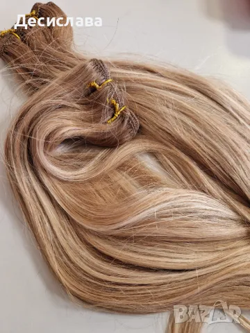 Естествена коса, плътен косъм, пътни крайща - 55 см, 100 грама., снимка 4 - Аксесоари за коса - 48844374