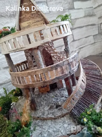 Къщата с цветята-ръчно изработена декорация., снимка 5 - Декорация за дома - 48108250