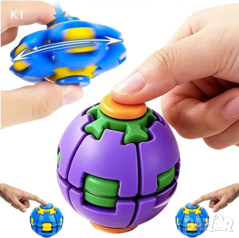 Играчка 3D въртяща се Топка Спинер, Fidget Spinning Ball антистрес