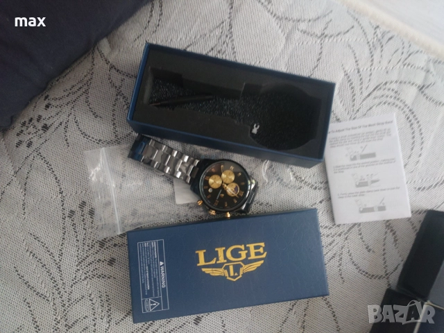 Кварцов часовник Lige , снимка 13 - Мъжки - 52244689