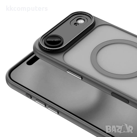 Калъф силикон мат Lens Protection MagSafe / Сива рамка / за iPhone 17 Pro Max 6.9 Баркод : 3132454