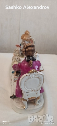 Японска порцеланова фигура с Dresden дантела - винтидж , снимка 4 - Антикварни и старинни предмети - 52879134