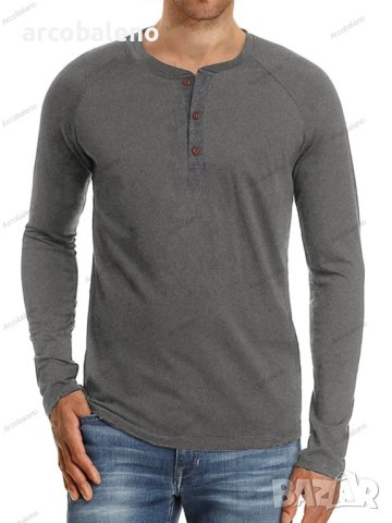 Мъжка модна блуза с дълъг ръкав, 8цвята, снимка 11 - Блузи - 42285799