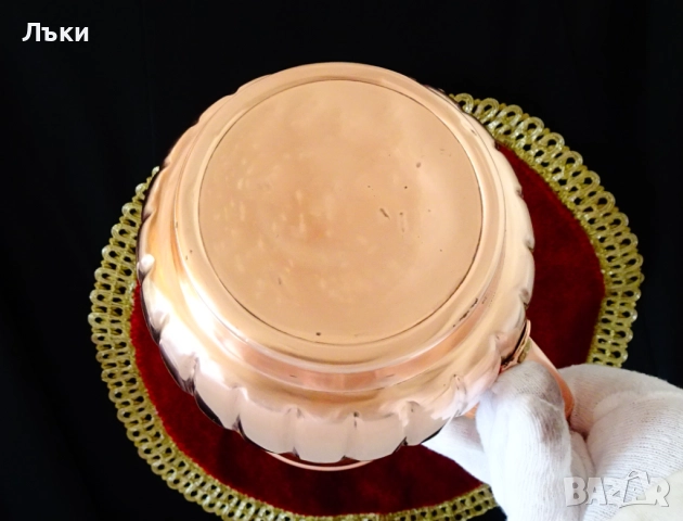 Медна кана,кована чиста червена мед 1.2 л. , снимка 8 - Антикварни и старинни предмети - 51514773