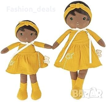 Нова Kaloo Tendresse Наоми 25см - Платнена Кукла в Жълта Рокля, снимка 2 - Кукли - 42726258
