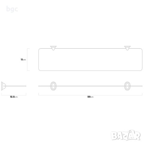 Комплект Качествени аксесоари за баня Bathroom Chrome Plated Steel, 8 части - 24 месеца гаранция, снимка 14 - Други стоки за дома - 41327058