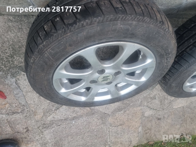 14 цола 4х100 4 броя алуминиеви джанти с гуми 185/60/14, снимка 11 - Гуми и джанти - 52267659