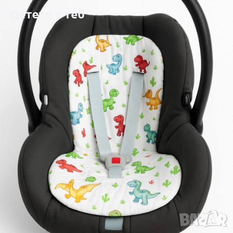 Постелка малка против изпотяване с 3д меш динозаври, снимка 1