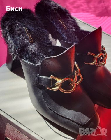 Маркови пролетни/есенни чехли Aldo,естествена кожа, снимка 2 - Дамски обувки на ток - 40117977