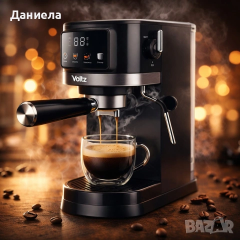 Еспресо машина Oliver Voltz OV51171O, 1575 W, 20 бара, Крема диск, LED дисплей, снимка 3 - Кафемашини - 53521059