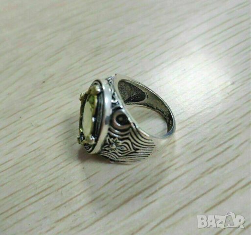 Мъжки пръстен с перидот/оливин/, снимка 3 - Пръстени - 35769738