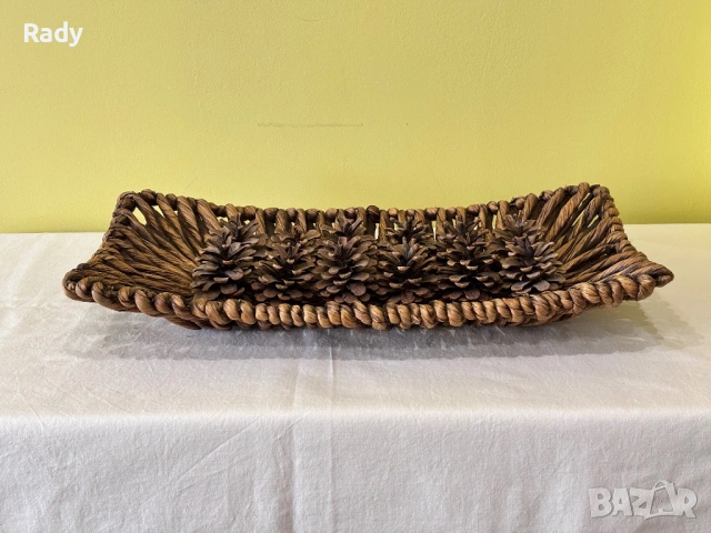 Декорация: сноп, плата, панерки и сухи цветя, снимка 6 - Декорация за дома - 30118906