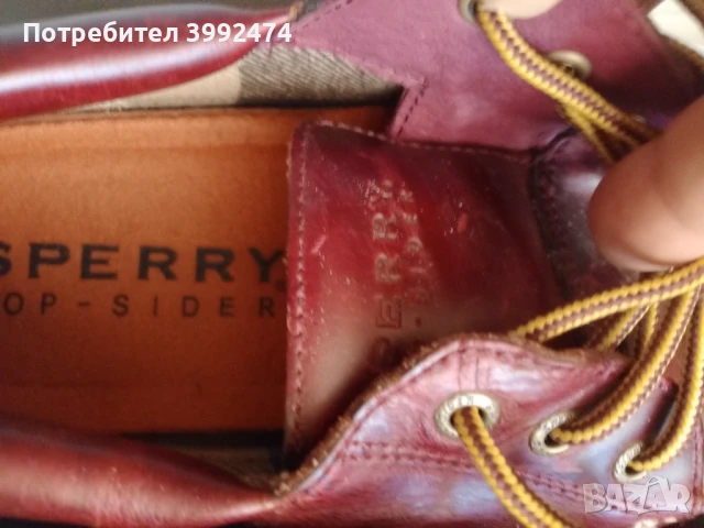 Мъжки кожени обувки, 41 , SPERRY , снимка 3 - Спортно елегантни обувки - 51351257