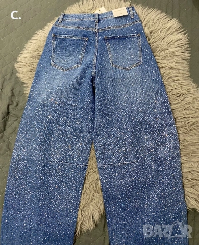 Дамски дънки с камъни, снимка 3 - Дънки - 53208844