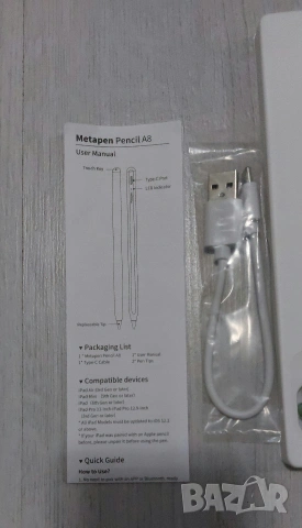 Продавам нова дигитална писалка Metapen Pencil A8 (Mint Green) за iPad – идеална за рисуване, снимка 5 - Таблети - 53303210