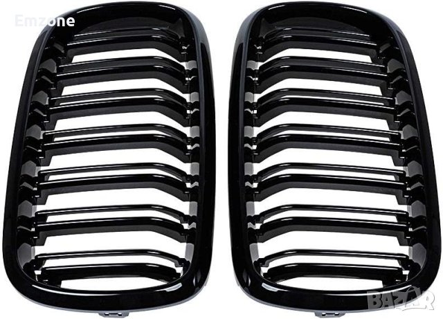 Решетки Бъбреци за BMW X5 X6 F15 F16 2013-2019г. Черен Гланц Двойни, снимка 3 - Аксесоари и консумативи - 44398003