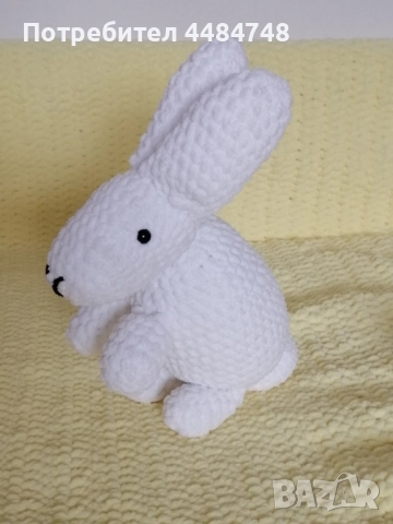 Плетено зайче, снимка 2 - Плюшени играчки - 52018572
