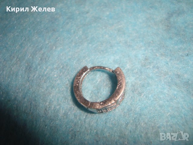 СРЕБЪРНА СКЪПОЦЕННА ОБЕЦА СРЕБРО 925 АНГЛИЯ с МИНИАТЮРНИ ЮВЕЛИРНО ШЛИФОВАНИ ЦИРКОНИ МАЙСТОРСКА 25706, снимка 8 - Обеци - 35736539