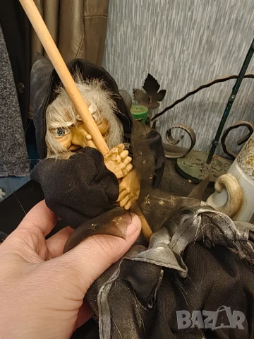 Лот декорация свещник и баба Яга керамика ковано желязо , снимка 7 - Декорация за дома - 50476236