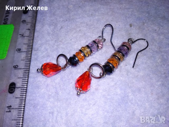 ПРЕКРАСНИ КРИСТАЛНИ РАЗНОЦВЕТНИ МОДНИ АРТ ОБЕЦИ 25236, снимка 5 - Обеци - 41396493