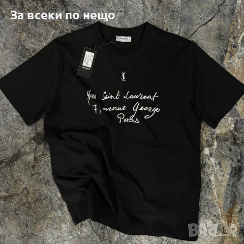 Yves Saint Laurent Мъжка Тениска👕Мъжка Блуза С Къс Ръкав - Бяла Или Черна Код MensPoint48