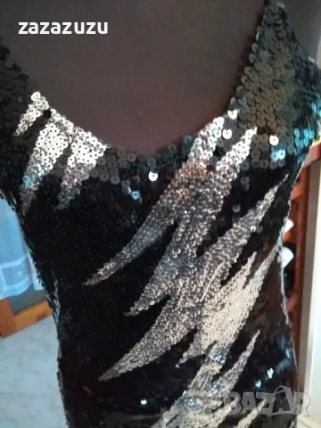 ОФИЦИАЛНА ЧЕРНА рокля  с презрамки