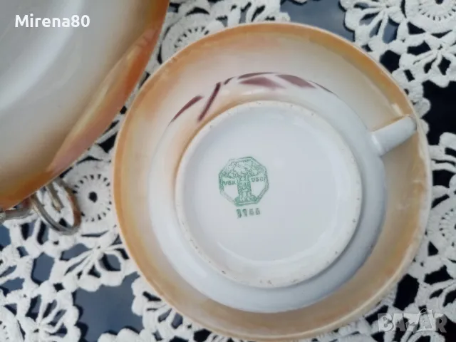 Антикварен сет за чай, снимка 6 - Чаши - 49756605