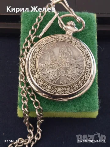 Сувенирен джобен часовник кварцов Praga Czech Republic за КОЛЕКЦИОНЕРИ 51865, снимка 2 - Джобни - 55816222