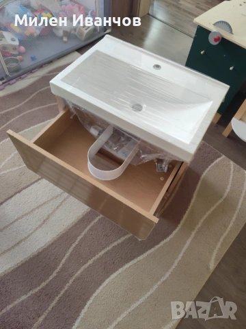 PVC Мебел за баня FORLI 60 OAK - Шкаф + Мивка, снимка 4 - Мивки - 53481005