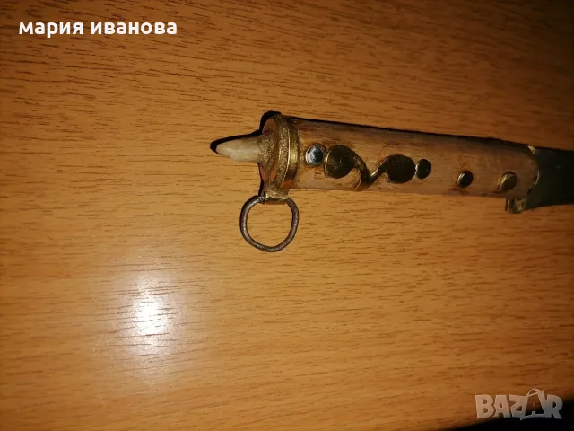 Стар нож с украса , снимка 4 - Антикварни и старинни предмети - 55083932