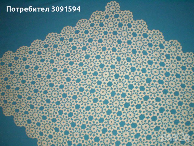 Ретро плетена на една кука ромбоидна покривка на цветя, снимка 3 - Антикварни и старинни предмети - 41938343